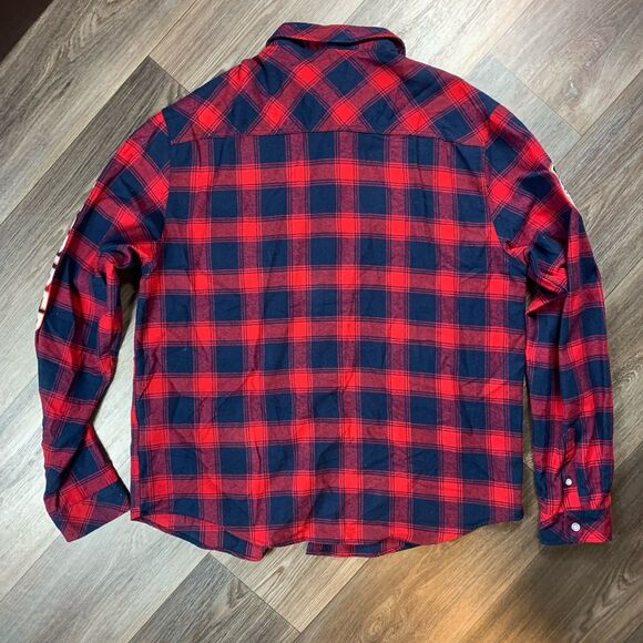 Switch Remarkable Size Mens 3XL Collar Button Up Shirt Red - Picture 9 of 9